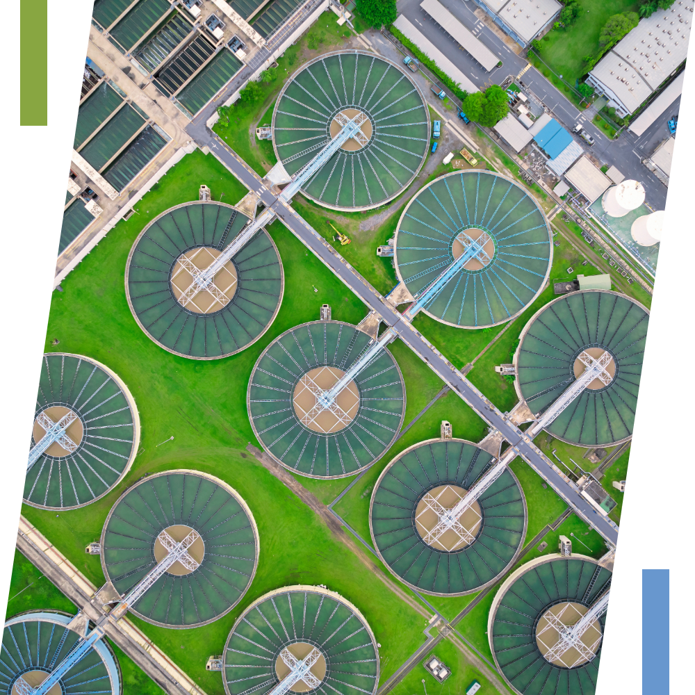 planta de estação de tratamento de água e esgoto