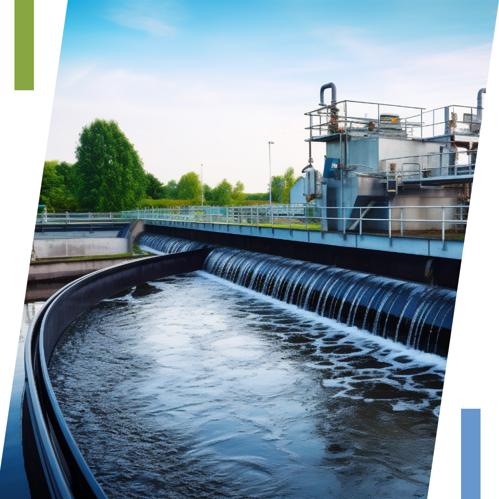 estação de tratamento de água ou efluente